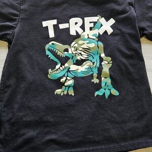 T-Rex Graphic Kids Shirt - Black and Green
